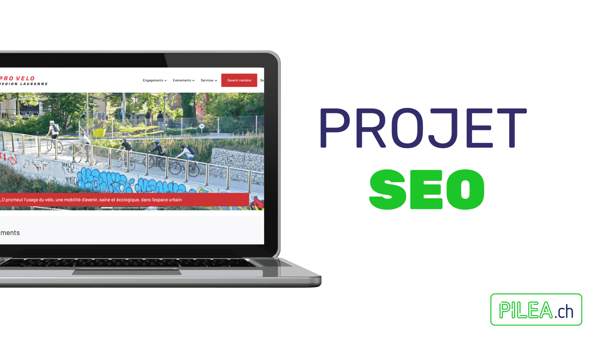 Projet SEO: rédaction web, optimisation contenus par Isaline Muelhauser, Consultante SEO, pour PRO VELO Région Lausanne