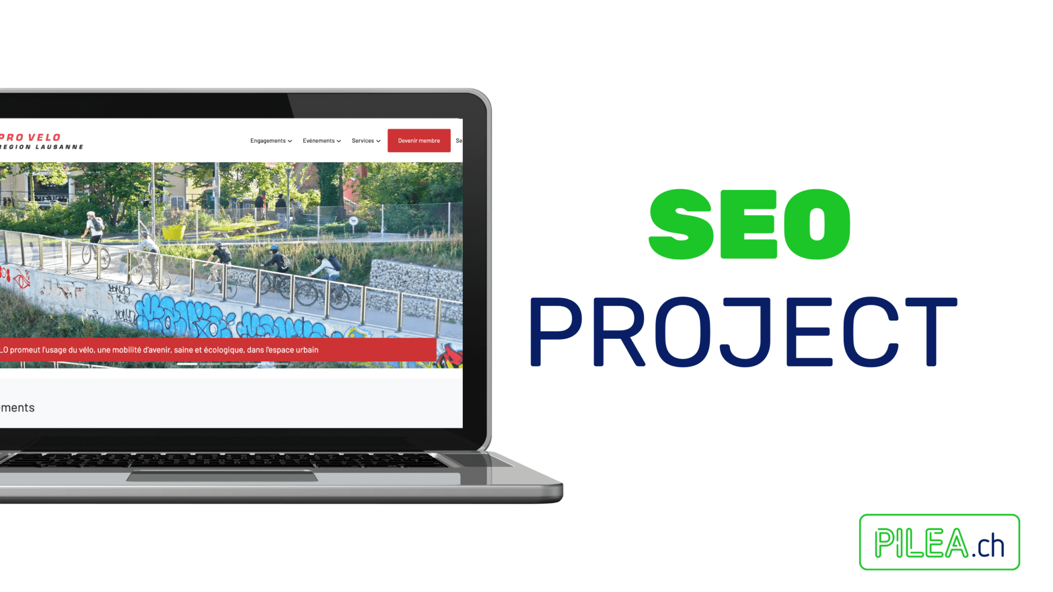 SEO Project and Copywriting for PRO VELO Région Lausanne by Isaline Muelhauser, SEO Consultant